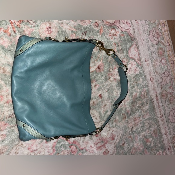 Coach Legacy Robin Egg Blue Leather Shoulder Bag – Chic & Slouchy! - Picture 7 of 7